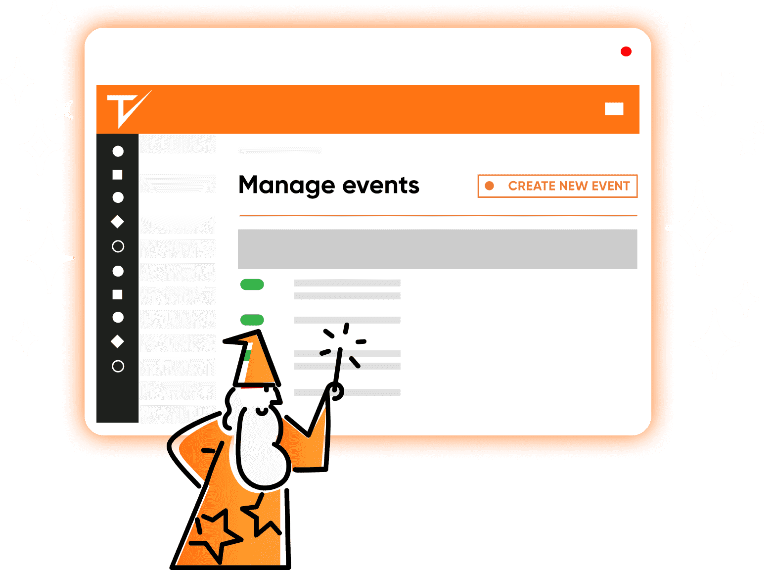 Ticketsearch set-up wizard illustration